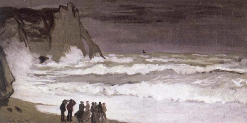 Claude Monet Rough Sea at Etretat